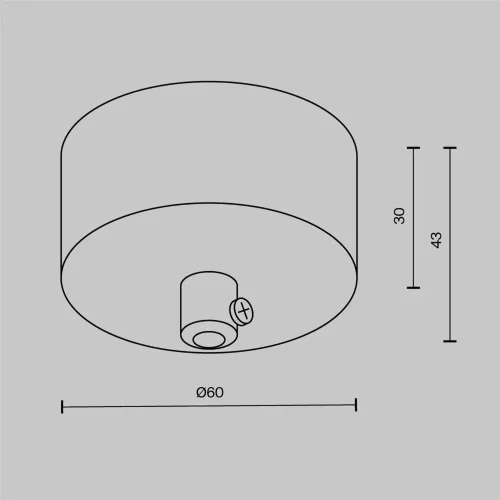 Потолочная чаша для ввода питания системы Shelf (Черный) CA032B-B - фото 5
