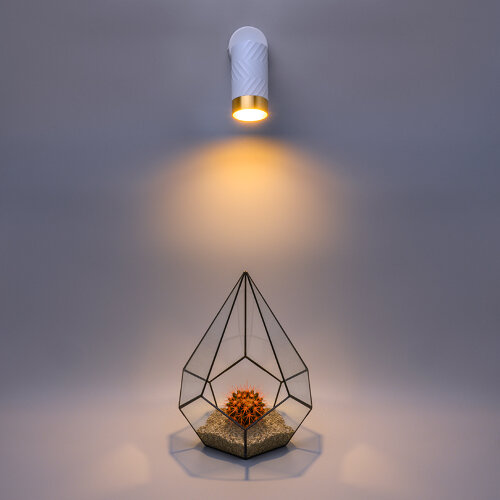 Светильник WOLTA WSL-GU10/S09WG под лампу GU10 Белый / Золотой LINEA - фото 2.