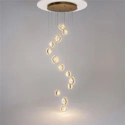 Подвесной светильник Pharao 3000К 56Вт (Черный и Латунь)