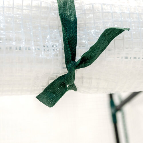 UGH-R10 H125 GREEN-WHITE Парник-стеллаж для рассады, 3 полки, 60x40x125см, Металлическая труба в ПВХ, цвет зеленый, Тент из армированного полиэтилена 135г-м2, цвет сетки белый, TM ФитоЛето - фото 9