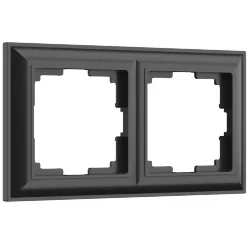 Рамка из пластика на 2 поста Fiore черный W0022208