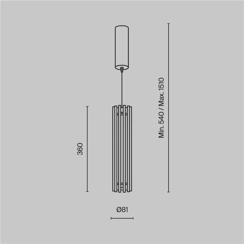 Подвесной светильник Соната / Sonata 3000К 12Вт (Латунь) MOD410PL-L12BS3K - фото 3