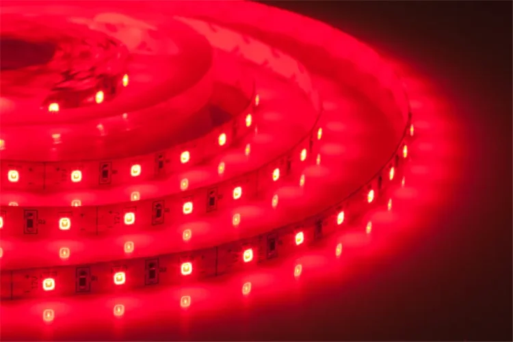 Лента светодиодная герметичная ELF GERMES, 300SMD (2835), 12В, IP65, 5м, красная - фото