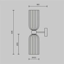 Настенный светильник (бра) Antic E14х2 (Золото)