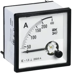 Амперметр Э47 72х72мм 200/5А кл. точн. 1.5 IEK IPA10-6-0200-E