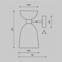 Настенный светильник (бра) Cloches E14х1 40Вт (Латунь)