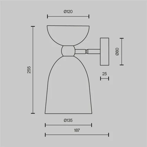 Настенный светильник (бра) Cloches E14х1 40Вт (Латунь) - фото 10