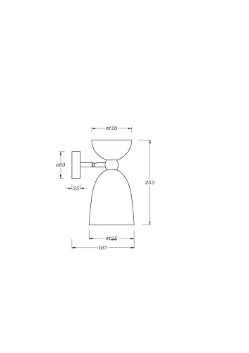Настенный светильник (бра) Клош / Cloches E14х1 (Бронза) MOD113WL-01W - фото 10