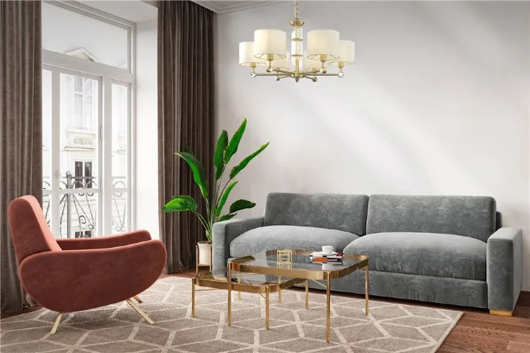 Подвесной светильник Alloro E14х6 (Латунь) - фото 6