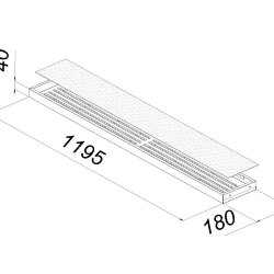 Универсальный офисный светодиодный светильник 80 Вт IP20 1195x180x40 мм 3000K Опал