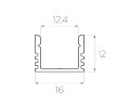 Профиль накладной алюминиевый LC-LP-1216-2 Anod - фото 2