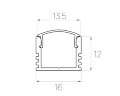 Профиль накладной алюминиевый LC-LP-1216-2 Anod - фото 3
