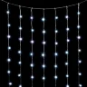 Гирлянда Занавес Облегченный 2 x 3 м Белый 220В, 600 LED, Провод Прозрачный ПВХ, IP54. Фото 1.