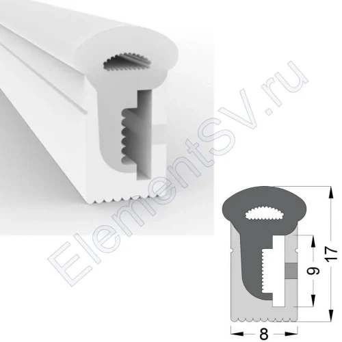 Cиликоновая оболочка T0817 S15 (8*17mm, pcb 8mm) - фото.