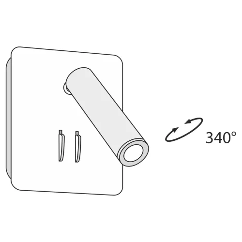 Настенный светильник (бра) Ios 176 3000К 9Вт IP 20 (Белый) - фото 5