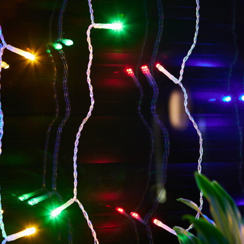 ULD-C3020-264-TTK MULTI IP44 Занавес светодиодный с эффектом мерцания, 3х2м, 264 светодиода, Разноцветный свет, Провод прозрачный, TM Uniel - фото 13