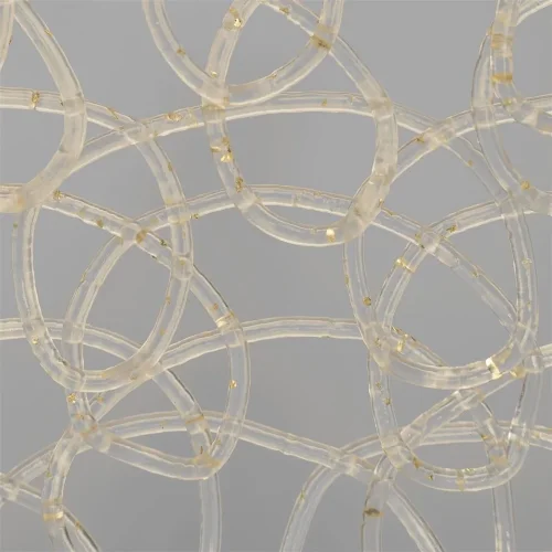 Сетка Stylnet Прозрачная с глиттером Золото в Рулоне, Гибкий ПВХ, 10 x 1 м. Фото 3.