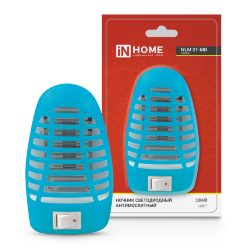 Ночник светодиодный антимоскитный NLM 01-MB синий с выключателем 230В IN HOME