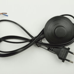 UCX-C20-02A-170 BLACK Сетевой шнур с вилкой и выключателем напольный, 2А, 500Вт, 1.7м, Черный