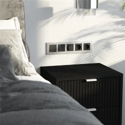 Рамка из металла на 5 постов AluMax алюминий W0053506