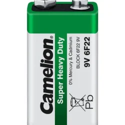 Элемент питания солевой 'крона' R6F22 9В 6F22-SP1G SR-1 Camelion 1663