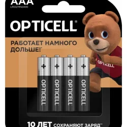Элемент питания алкалиновый AAA/LR03 (блист. 4шт) Basic Opticell 5051002/6051002