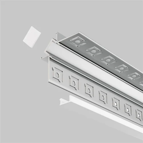 Алюминиевый профиль встраиваемый скрытого монтажа 46×23 (Серебро, 2 м), ALM-4623-S-2M (Серебро) - фото 3