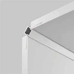 Алюминиевый профиль встраиваемый скрытого монтажа 46×23 (Серебро, 2 м), ALM-4623-S-2M (Серебро)