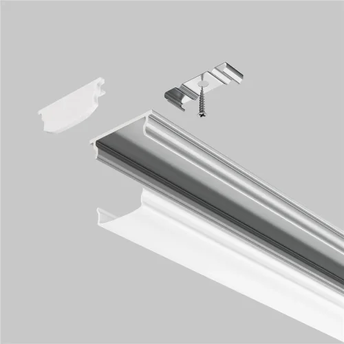 Алюминиевый профиль накладной с вертикальным изгибом 18x06 (Серебро) - фото 12