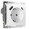 Розетка с заземлением, шторками и USB тип A+C (белый) W1171701 - фото