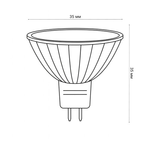 LED-MR11-3W-NW-GU4-220V GLZ21TR Лампа светодиодная, 220V, Прозрачная, Белый свет 4000K. - фото 2