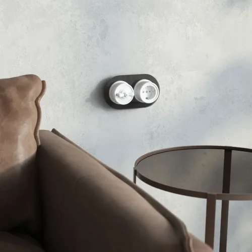 Переключатель/выключатель одноклавишный белый Ретро W5612001 - фото 4