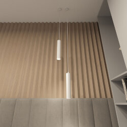 Подвесной светильник, IP 20, 15 Вт, GU10, белый, алюминий, Denkirs DK4050-WH