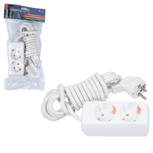 S-GCD2-3 Удлинитель Uniel серии Стандарт, с-з, 2 гн., шнур 3 м - фото 3