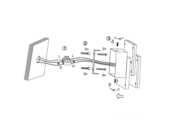 Светильник настенный GW черный, 3000K, GW-6809-12-BL-WW. Фото 3