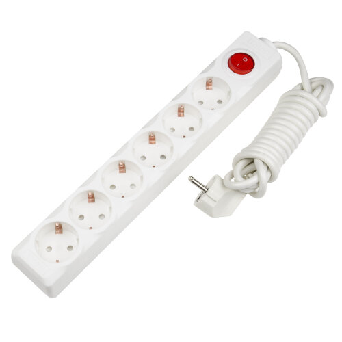 S-GCD6-3B Удлинитель Uniel серии Стандарт, с-з, 6 гн., шнур 3 м, выкл. - фото 5