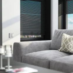 Выключатель двухклавишный с самовозвратом серебряный W1122406