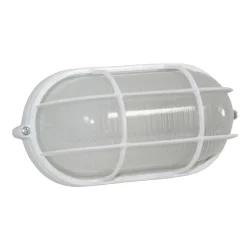 Светильник &#039;Банник&#039; 1402 НПП 03-60-022 1х60Вт E27 IP65 овал малый корпус с решеткой бел. Элетех 1005500939