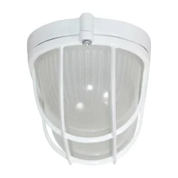 Светильник &#039;Банник&#039; 1402 НПП 03-60-022 1х60Вт E27 IP65 овал малый корпус с решеткой бел. Элетех 1005500939