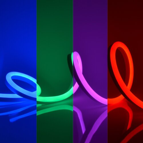 ULS-N02-5050-60LED-m-13mm-IP67-DC12V-14W-m-5M-RGB Светодиодная гибкая герметичная лента, NEON, Катушка 5м, в блистере, RGB - фото 1