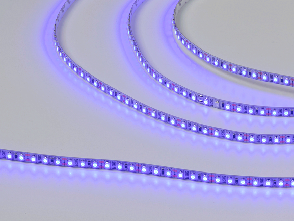 Светодиодная лента  3528, 120 LED/м, 9,6 Вт/м, 12В , IP20, Цвет: Синий, SWG3120-12-9.6-B-M - фото