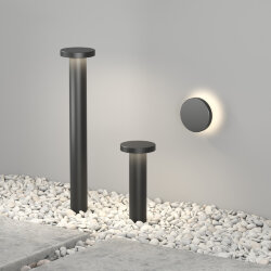 Ландшафтный светодиодный уличный светильник DRAMEN, IP65, 15 Вт, 3000К, черный, алюминий, Denkirs DK9704-BK