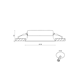 Светильник светодиодный диммируемый потолочный встраиваемый , серия WL-BQ, Белый, 20Вт, IP44, Нейтральный белый (4000К), BQ009120-WH-NW 003127