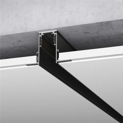 Slim Magnetic Шинопровод встраиваемый черный (1м) 85086/00 85086/00 - фото