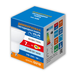 LED-JCDR-7W-4000K-GU10-FR-DIM-SLS Лампа светодиодная, диммируемая, Форма JCDR, матовая, Белый свет 4000K