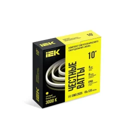 Комплект DIY (2835WW120-8-IP65-220В 10м + драйвер) IEK LSR5-1-120-65-2-10-S0