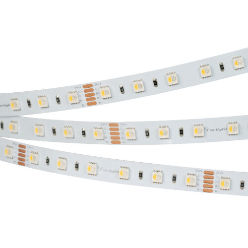 Светодиодная лента RT-В60-12mm 24V RGBW-White-4-in-1 (19.2 W/m, IP20, 5060, 5m) (Arlight, Открытый) 019096(2) - фото 3