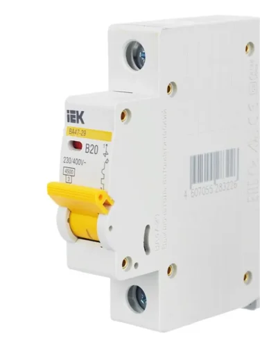 Выключатель автоматический модульный 1п B 20А 4.5кА ВА47-29 KARAT IEK MVA20-1-020-B - фото 8