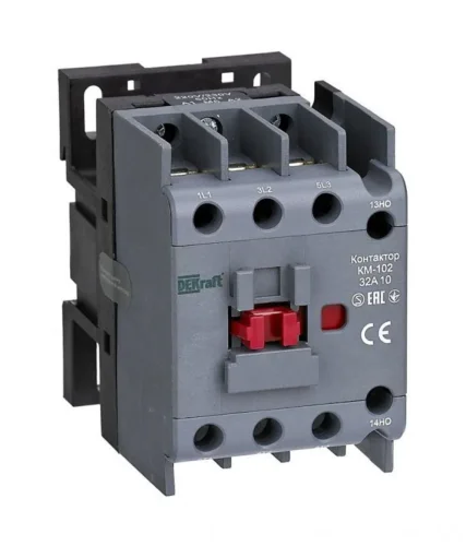 Контактор 32А 230В AC АС3 АС4 1НО+1НЗ КМ-102 DEKraft 21928DEK - фото
