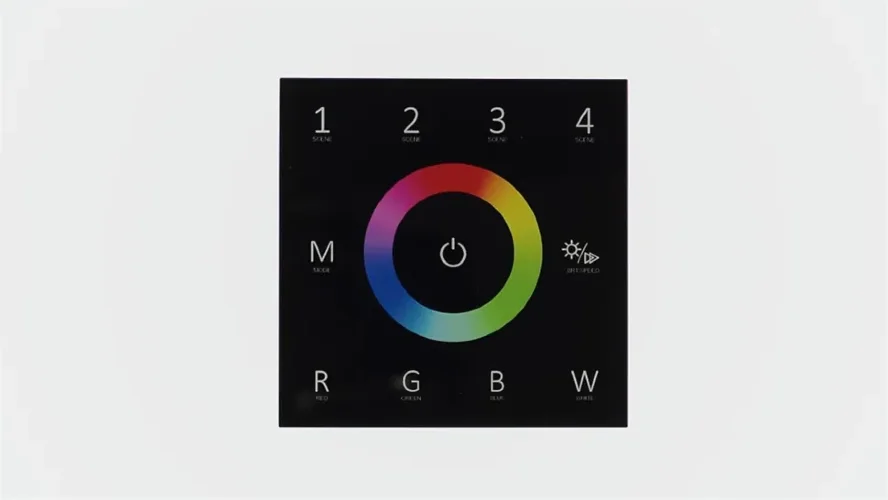 Сенсорная панель T4 Black IC61 (12-24V, 4x3A, 4x(36-72W) RGBW, RF 2.4GHz) - фото I